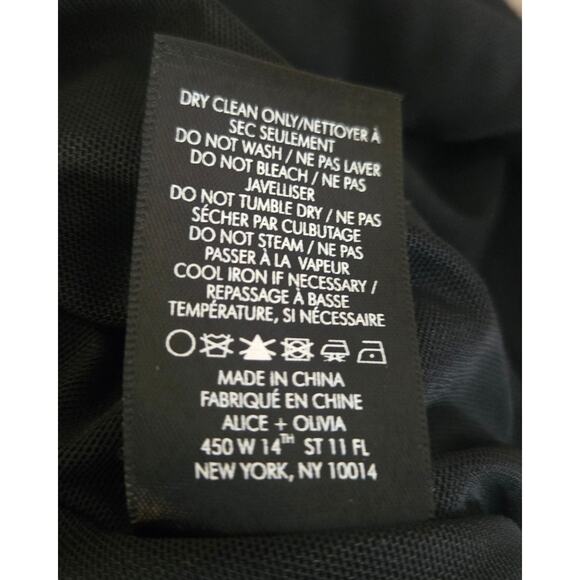 Alice + Olivia Nya Wrap Cropped Top Black Size Small P - Picture 8 of 10